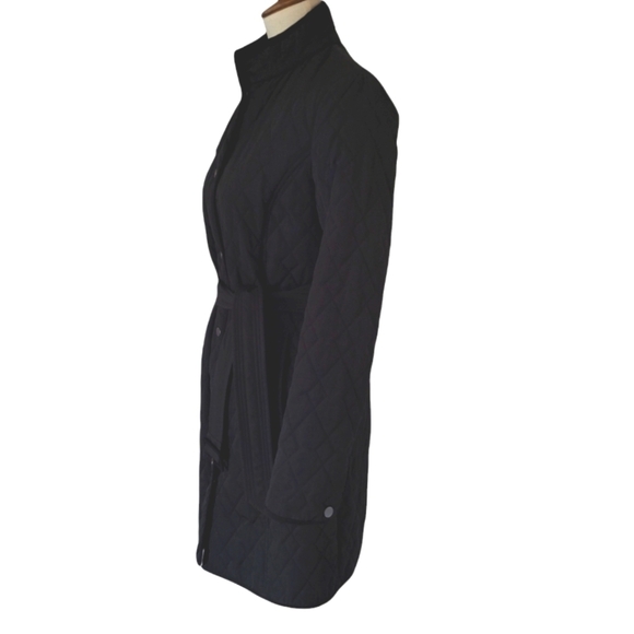 J. McLaughlin Black Quilted Puffer Midi Coat - Picture 3 of 8